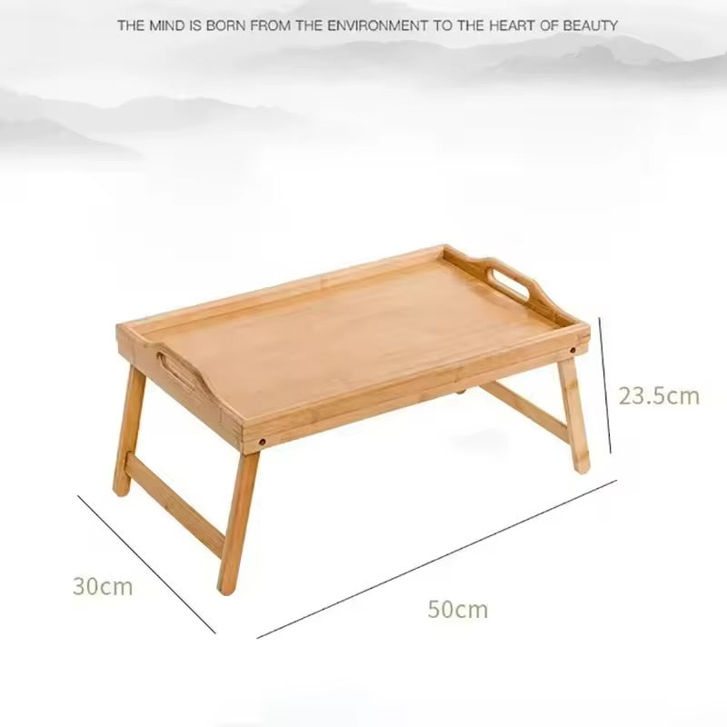 Table de Lit Pliable en Bambou